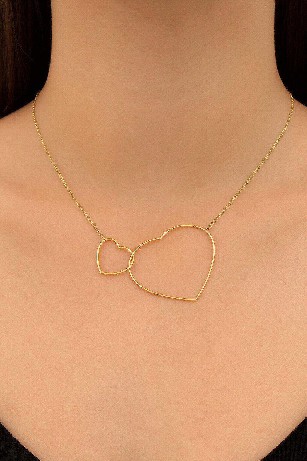 Wholesaler MAISON OKAMI - Minimalist double open heart necklace
