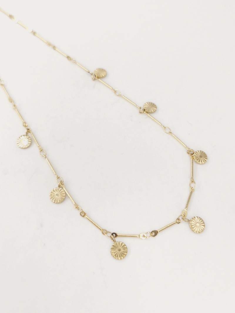 Wholesaler MAISON OKAMI - Round Tassel Hanging Stainless Steel Necklace