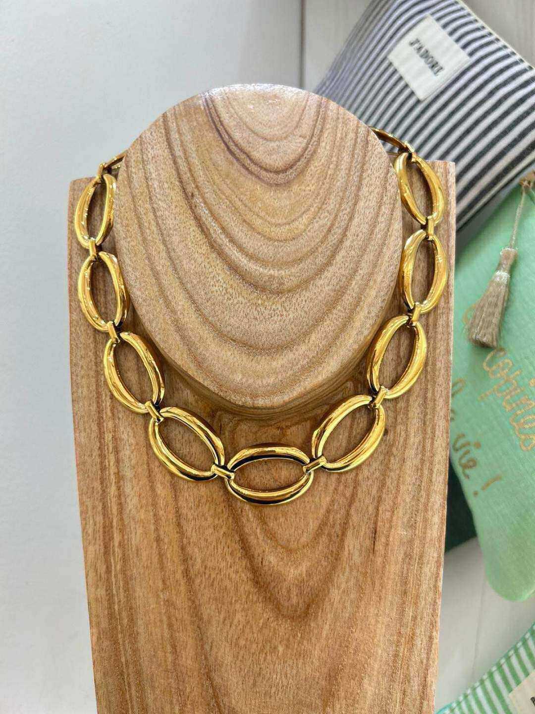 Grossiste MAISON OKAMI - Collier maillons ovales en acier inoxydable