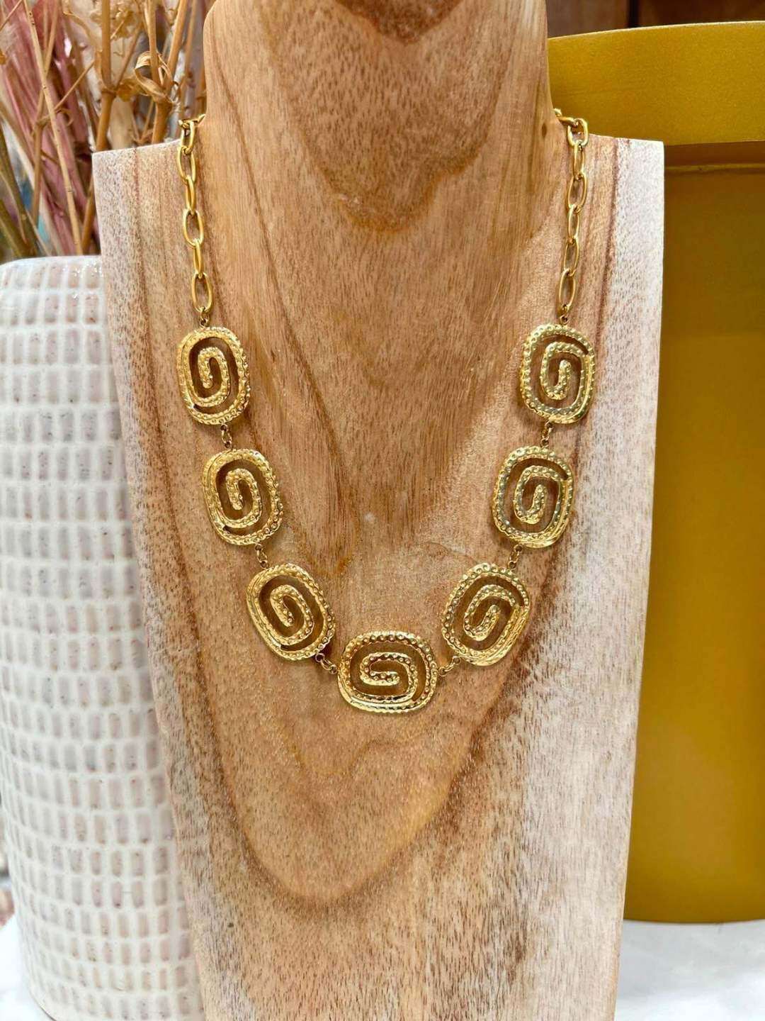 Mayorista MAISON OKAMI - Collar de cadena en espiral de acero inoxidable