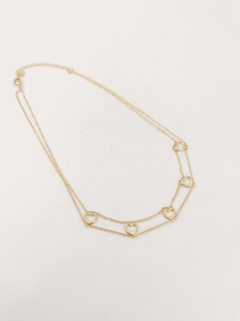 Grossiste MAISON OKAMI - Collier double rang - cœur