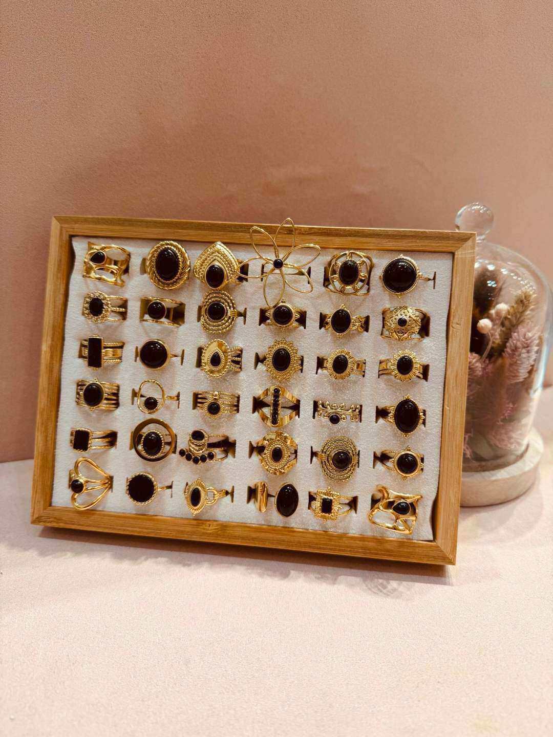 Grossiste MAISON OKAMI - Bague en acier inoxydable - Formes géométriques et motifs élégants