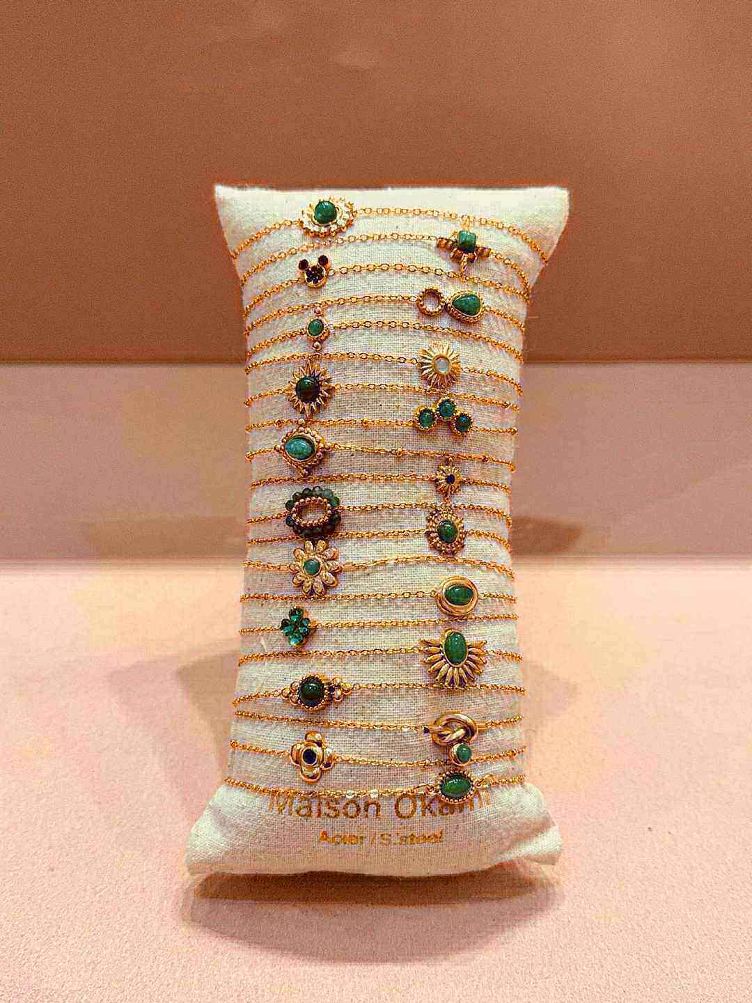 Grossiste MAISON OKAMI - Lots de 20 bracelets en Acier Inoxydable avec Perles et Motifs Élégants