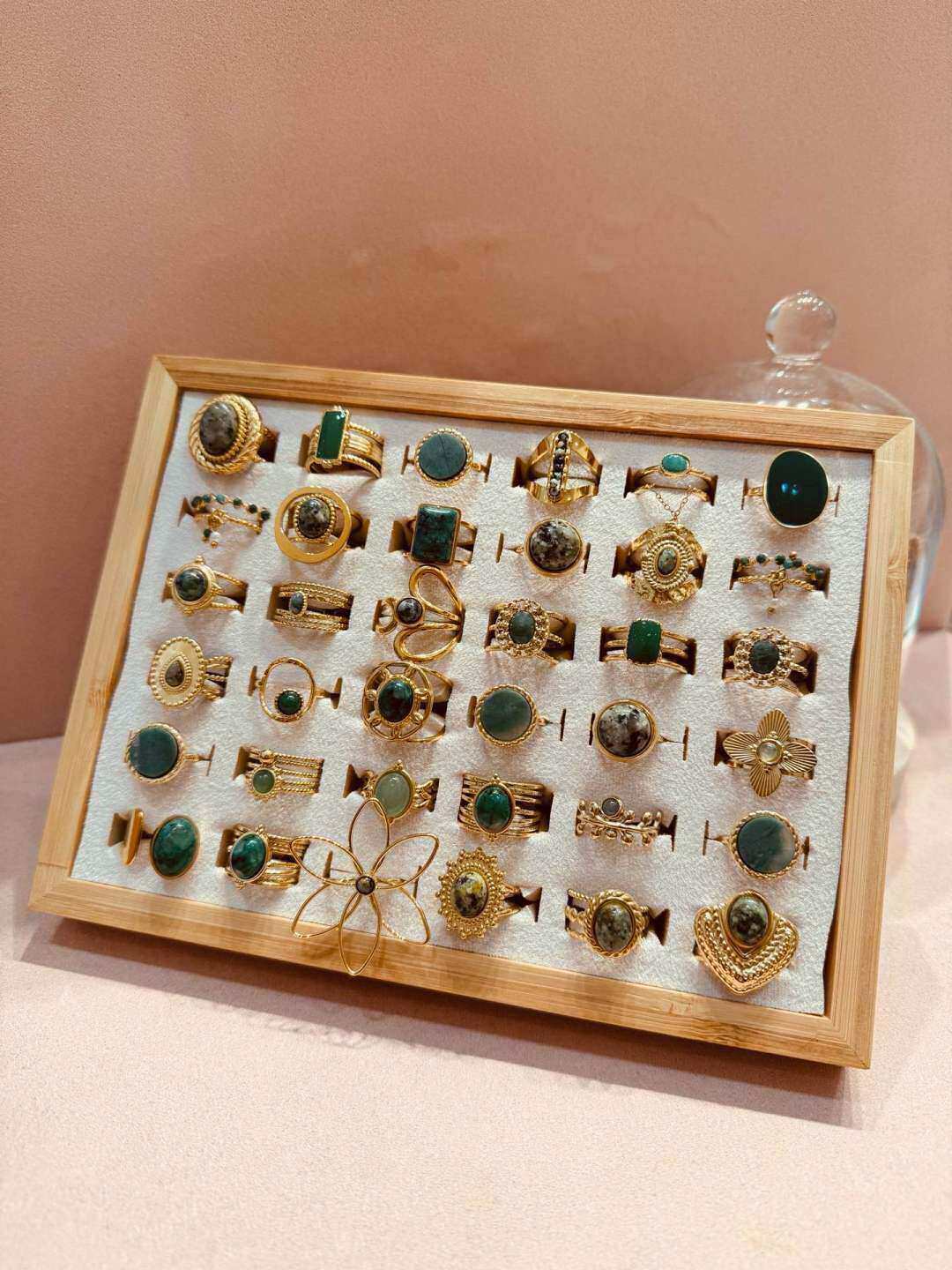 Grossiste MAISON OKAMI - Bague en acier inoxydable - Formes géométriques et motifs élégants