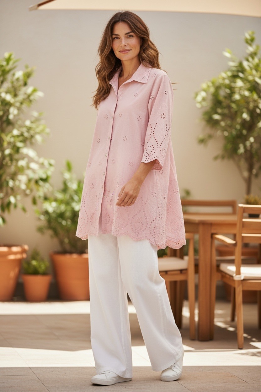 Wholesaler MAISON-X - SANGALLO EMBROIDERED SHIRT
