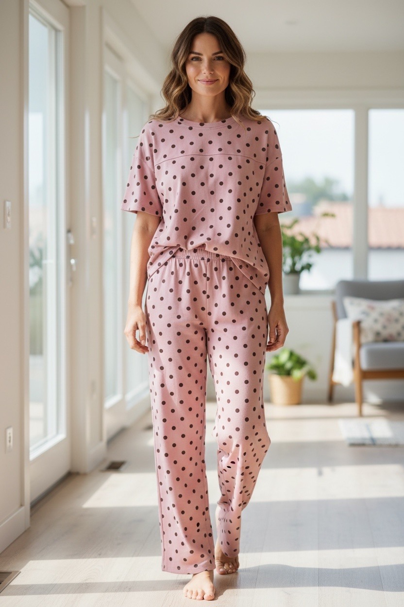 Wholesaler MAISON-X - COTTON SWEATSHIRT SET: POLKA DOTS