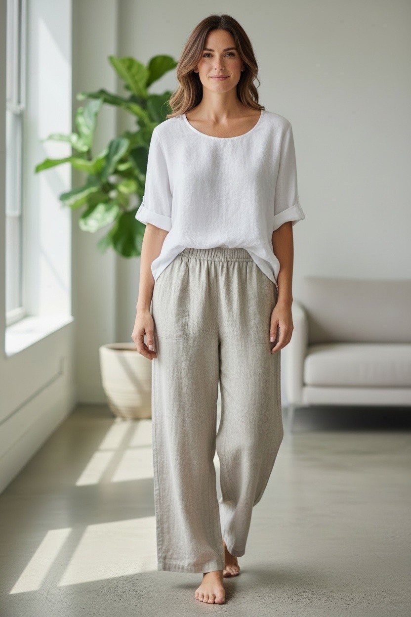 Mayorista MAISON-X - PANTALONES DE LINO PURO