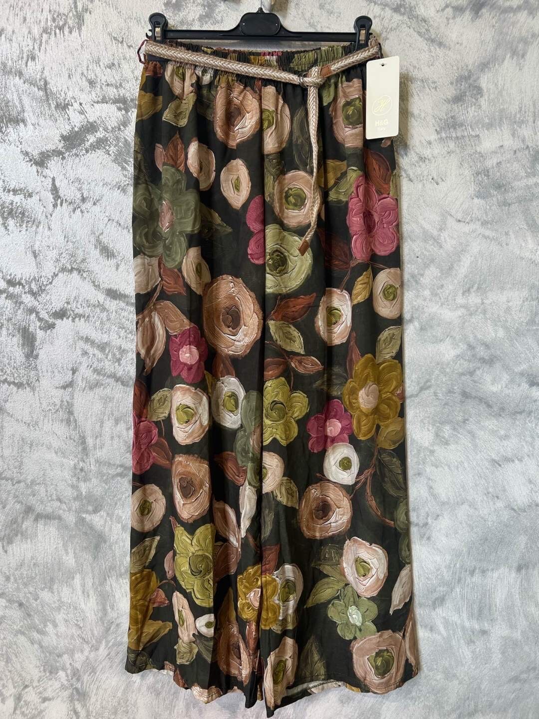Wholesaler MAISON-X - FLORAL PRINT BELTED TROUSERS