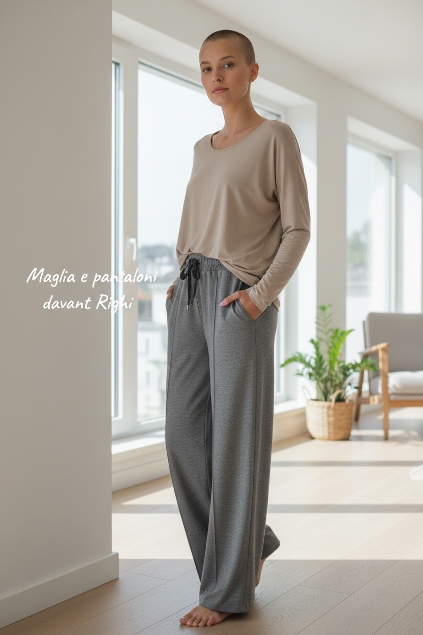 Grossiste MAISON-X - PANTALON LARGE AVEC ÉLASTIQUE À LA TAILLE