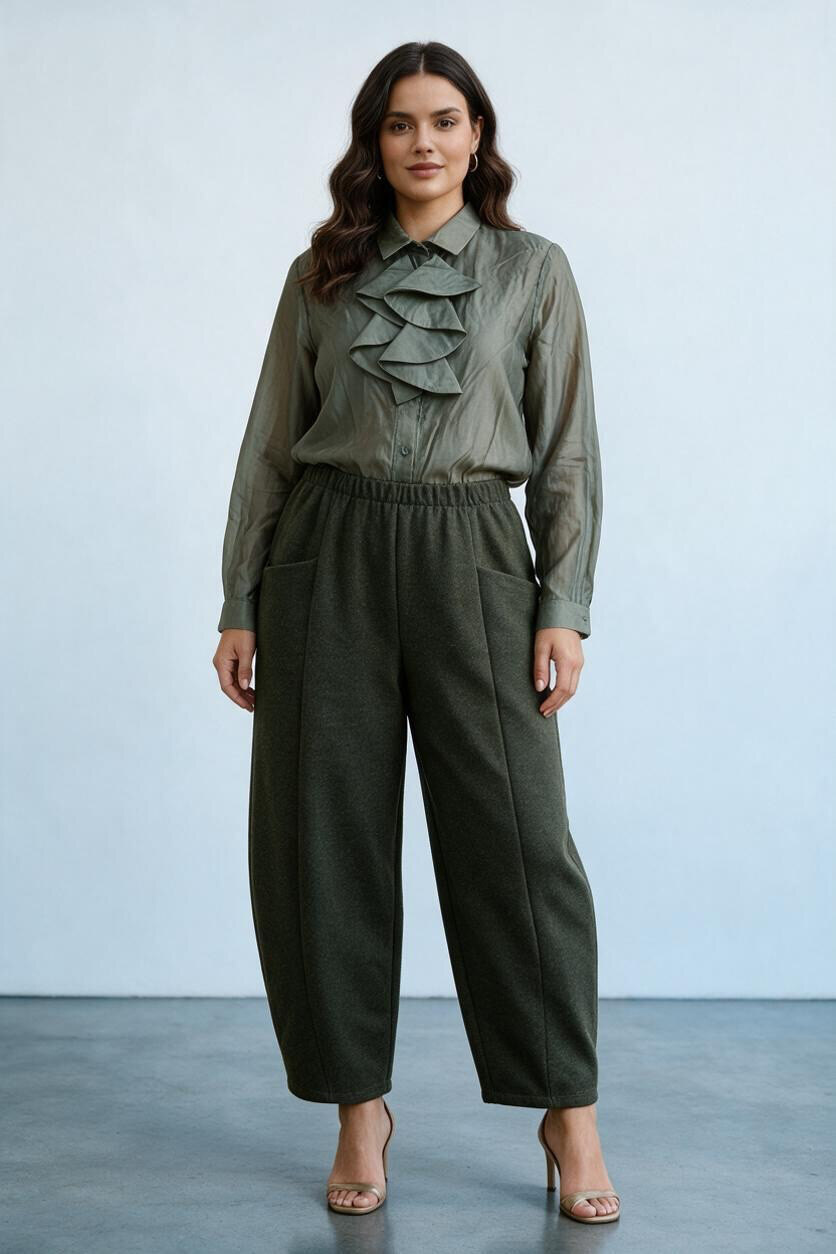 Grossiste MAISON-X - PANTALON COURBE TAILLE ÉLASTIQUE DEUX POCHES