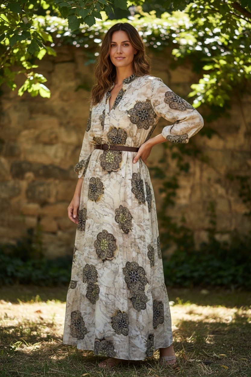 Wholesaler MAISON-X - LONG PRINTED DRESS