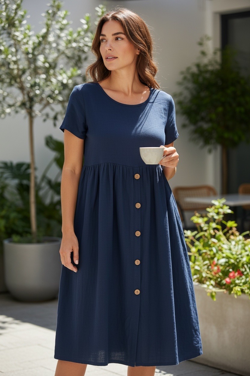 Wholesaler MAISON-X - DRESS WITH BUTTONS