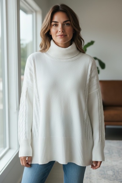 Großhändler MAISON-X - GEFLOCHTENE ROLLKRAGENPULLOVER Großhändler MAISON-X - GEFLOCHTENE ROLLKRAGENPULLOVER