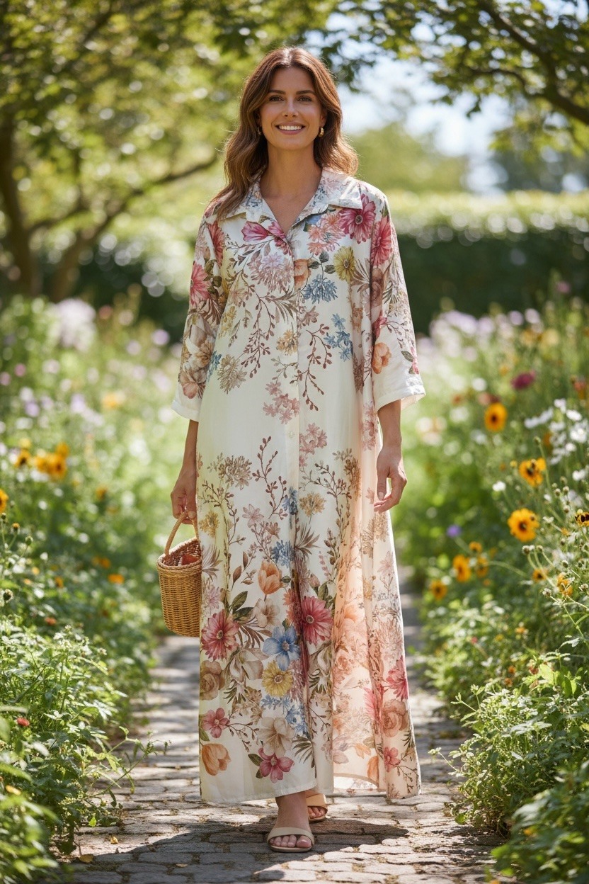 Wholesaler MAISON-X - PRINTED SATIN DRESS