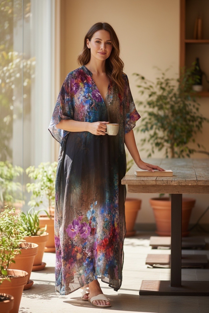 Wholesaler MAISON-X - COLORFUL PRINTED LONG DRESS