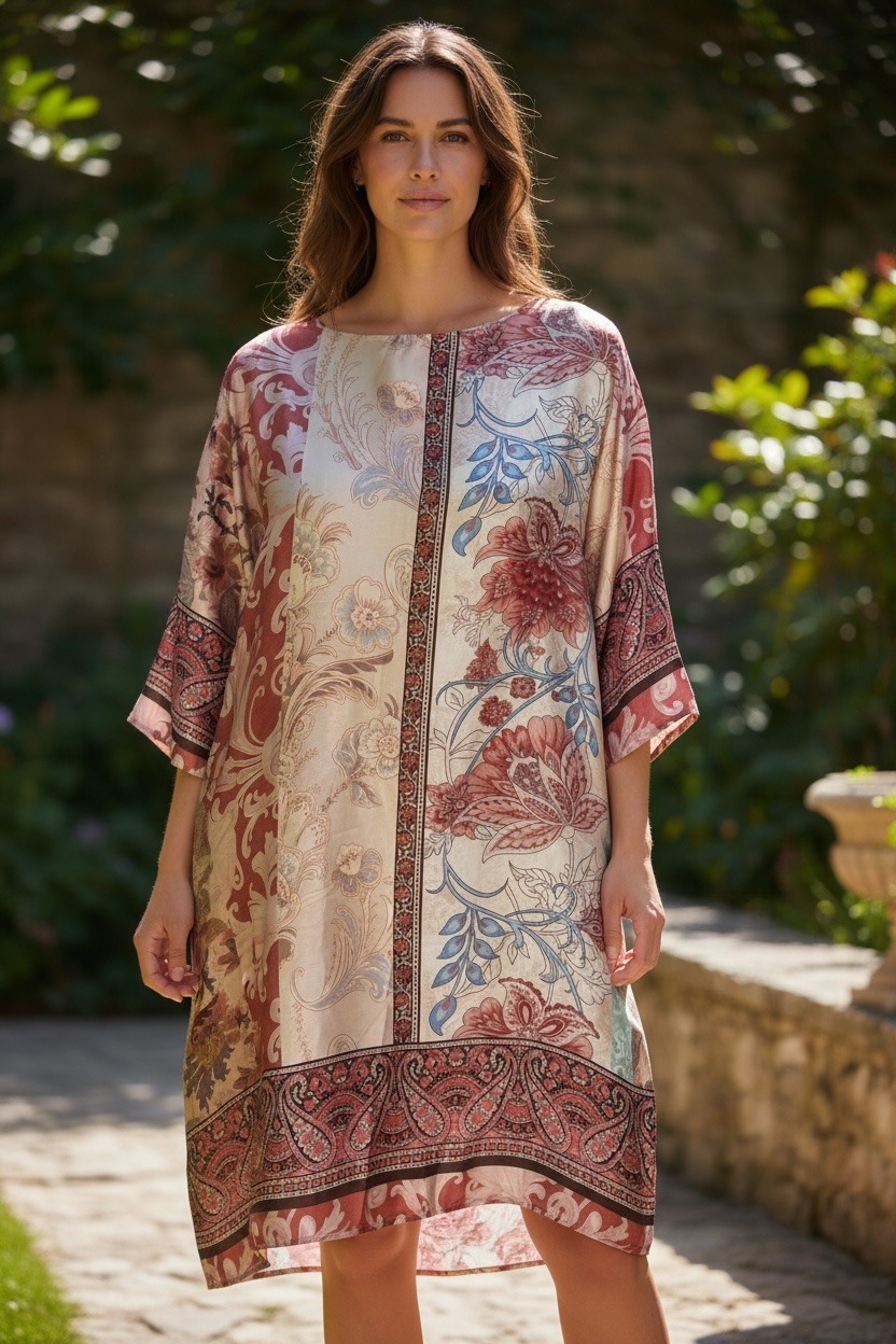 Wholesaler MAISON-X - PATTERNED SATIN DRESS