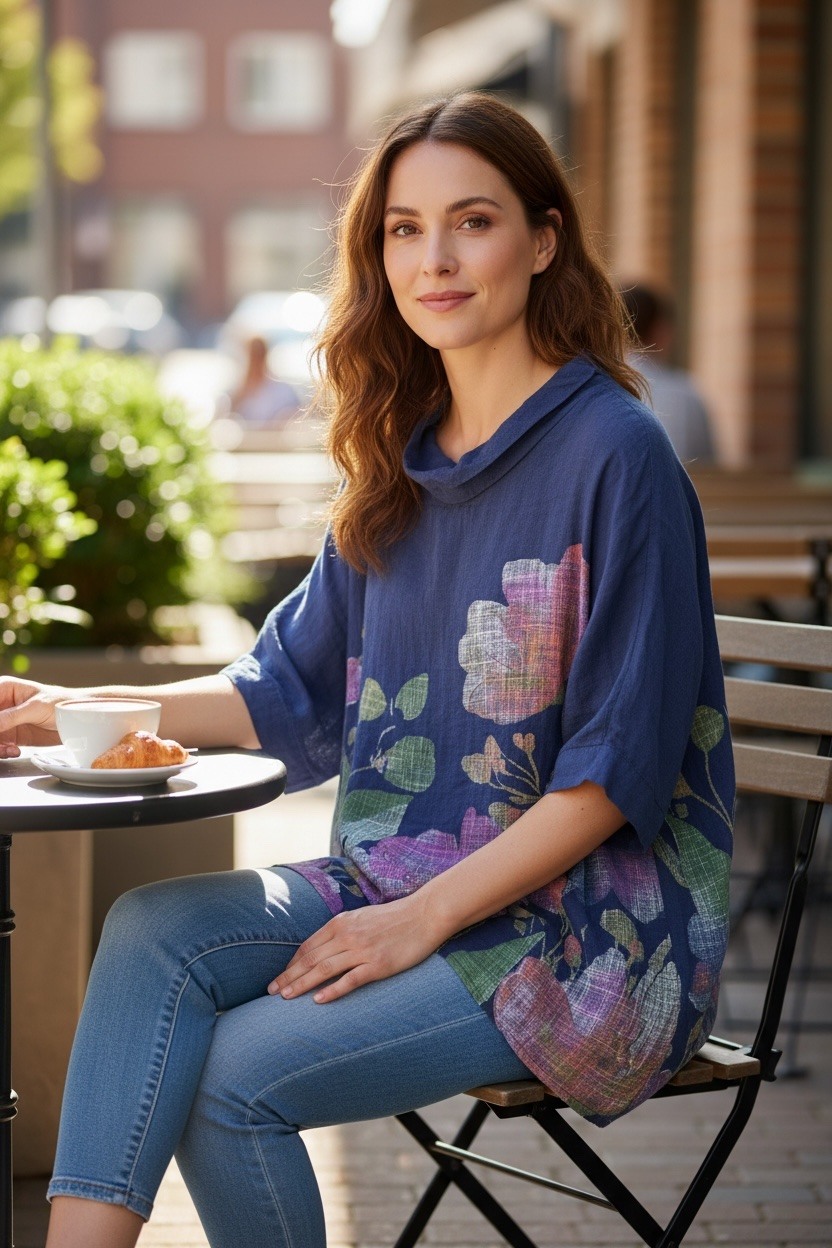 Wholesaler MAISON-X - FLORAL PRINT TOP