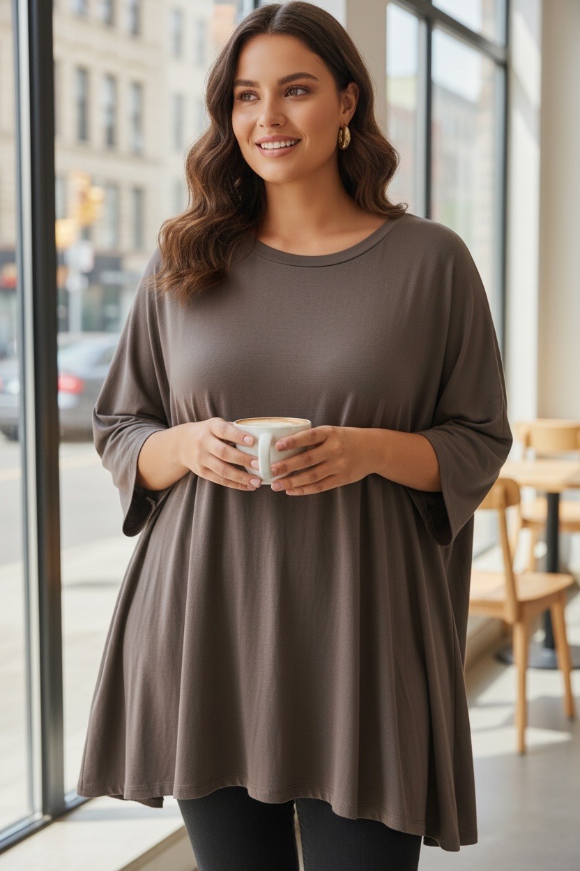 Großhändler MAISON-X - GROßE GRÖSSEN PULLOVER 3/4-ÄRMEL