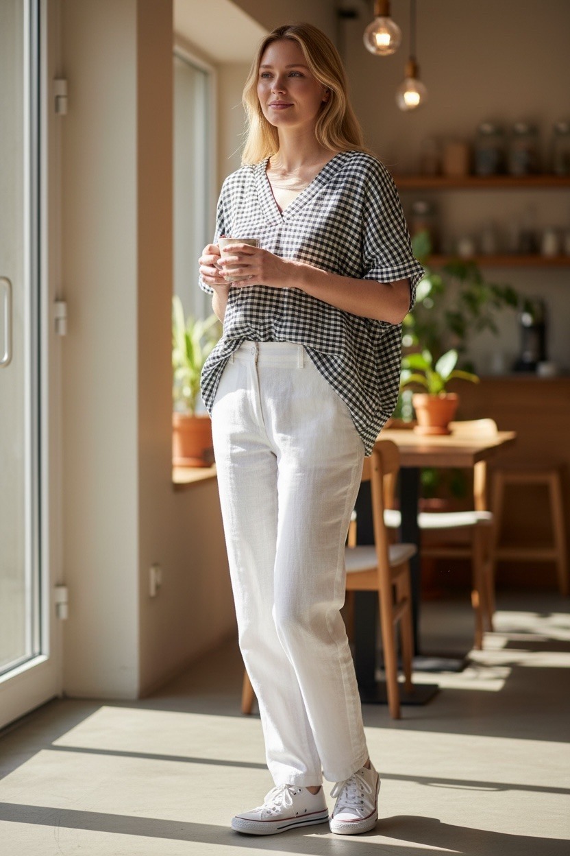 Grossiste MAISON-X - Pull à carreaux