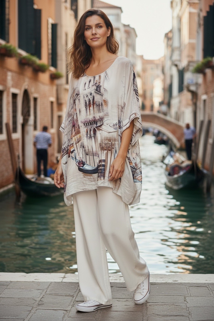 Wholesaler MAISON-X - VENICE PRINT SWEATER