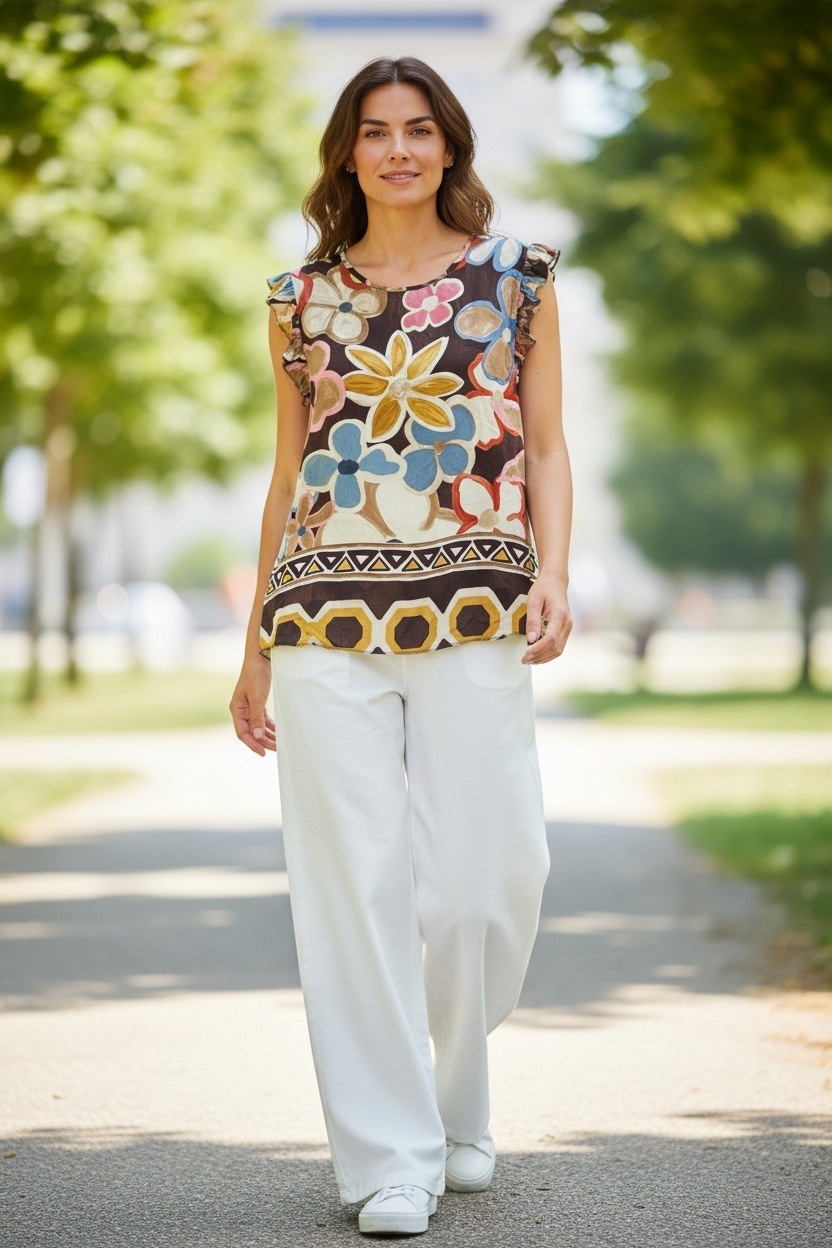 Wholesaler MAISON-X - FLORAL PRINT TANK TOP