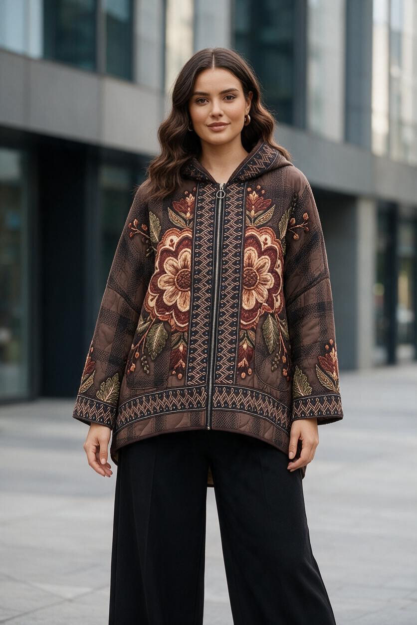 Wholesaler MAISON-X - HOODED JACKET WITH ZIP AND DIGITAL PRINT