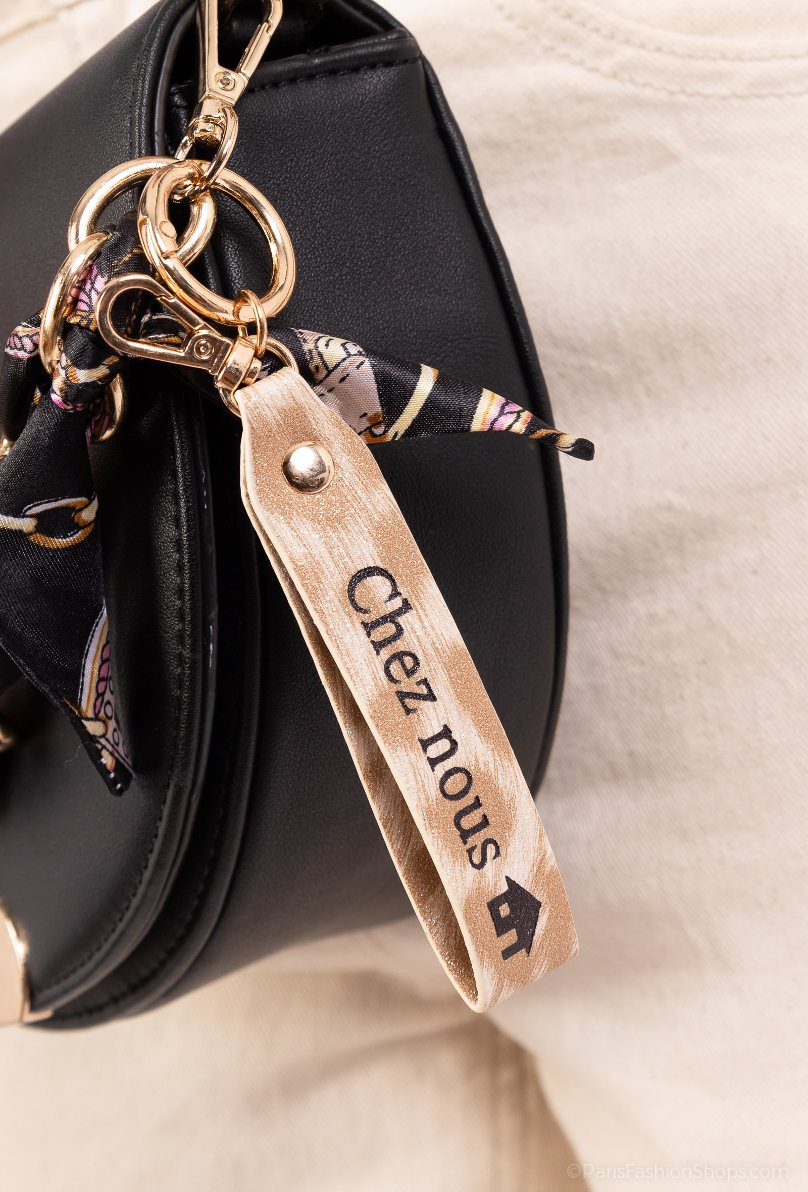 Grossiste MAR&CO Accessoires - Porte clé léopard imprimé CHEZ NOUS 10*2cm