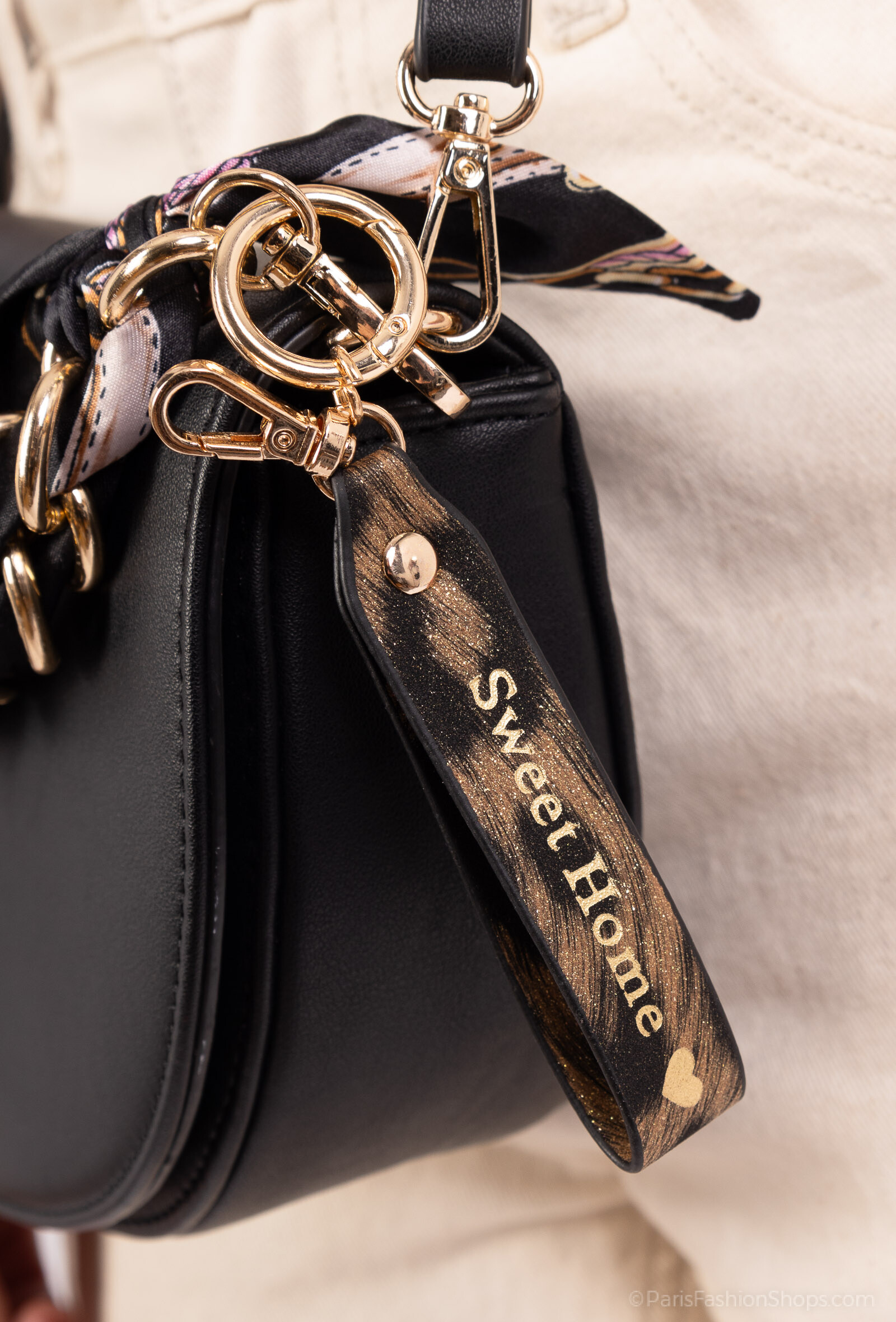 Wholesaler MAR&CO Accessoires - leopard print keychain SWEET HOME 10*2cm