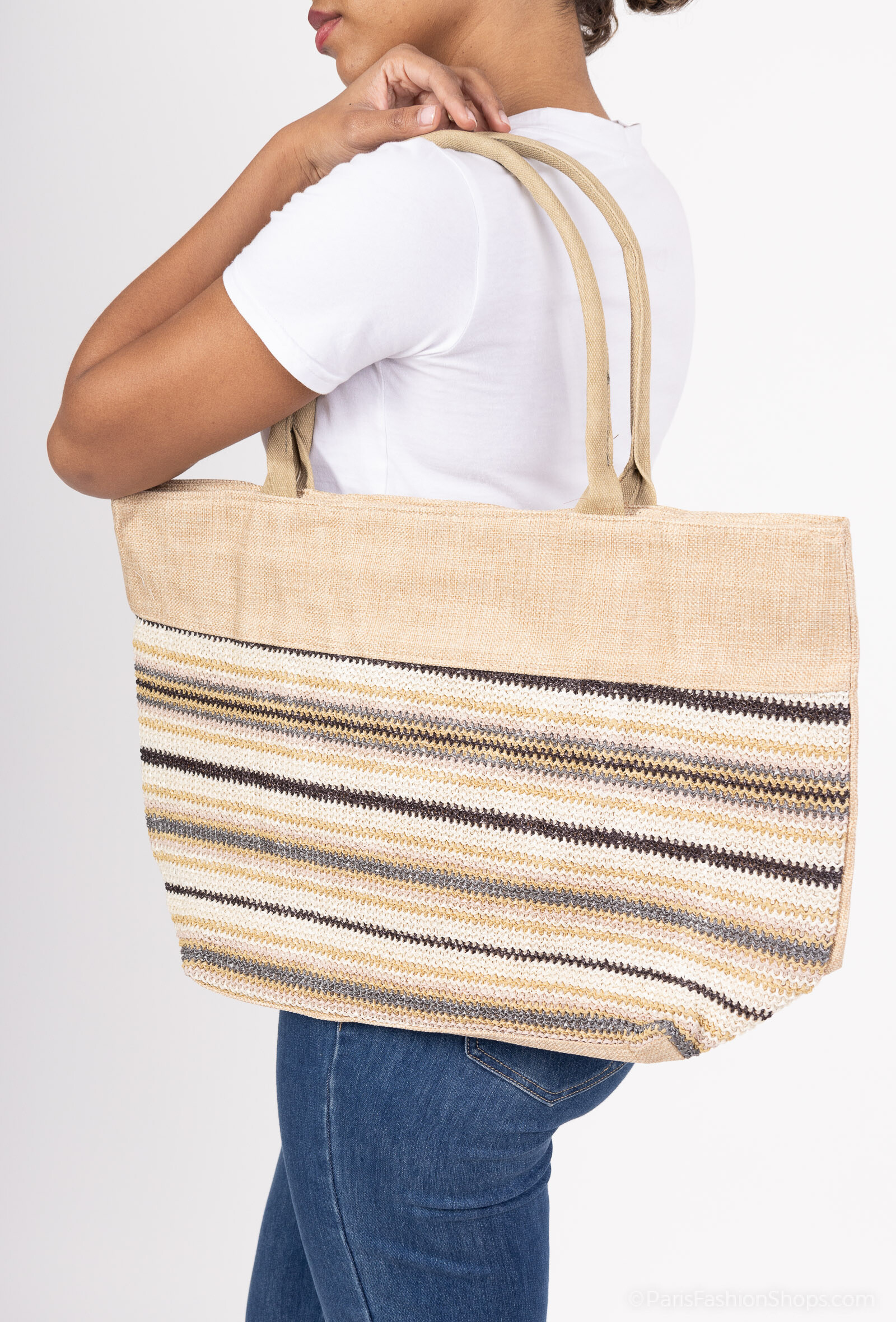 Wholesaler MAR&CO Accessoires - Shopped bag worn shoulder beach bag