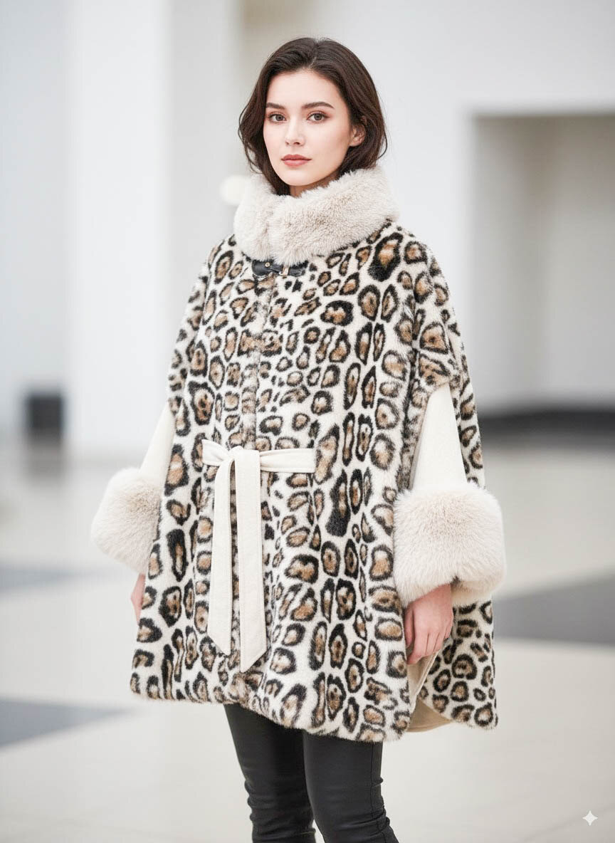 Grossista MAR&CO Accessoires - poncho mantella stampa leopardo
