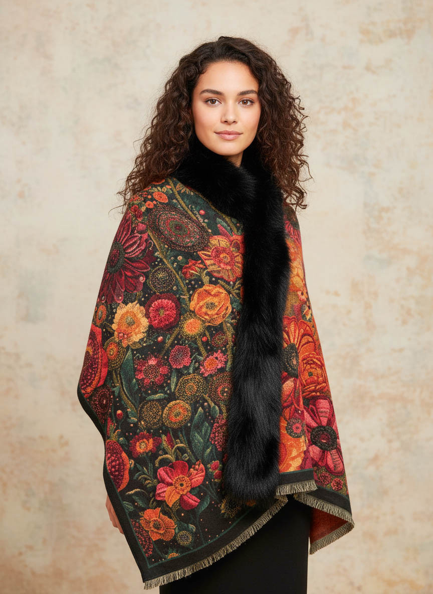 Grossiste MAR&CO Accessoires - Cape ponchos imprimé