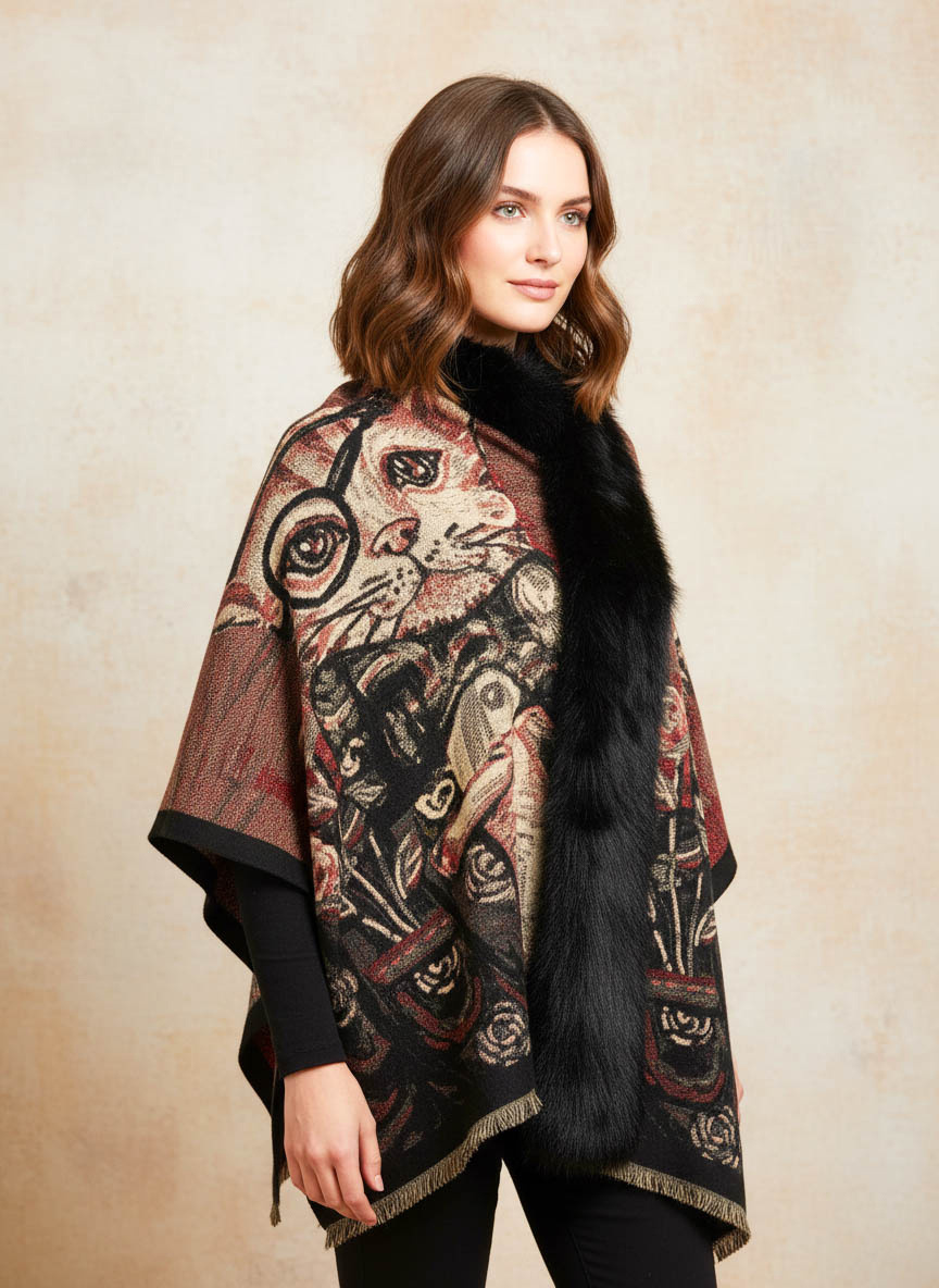 Grossiste MAR&CO Accessoires - Cape ponchos imprimé