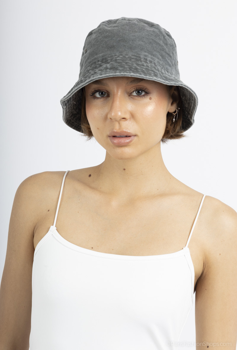 Großhändler MAR&CO Accessoires - Schlichte Jean-Bob-Mütze aus Baumwolle