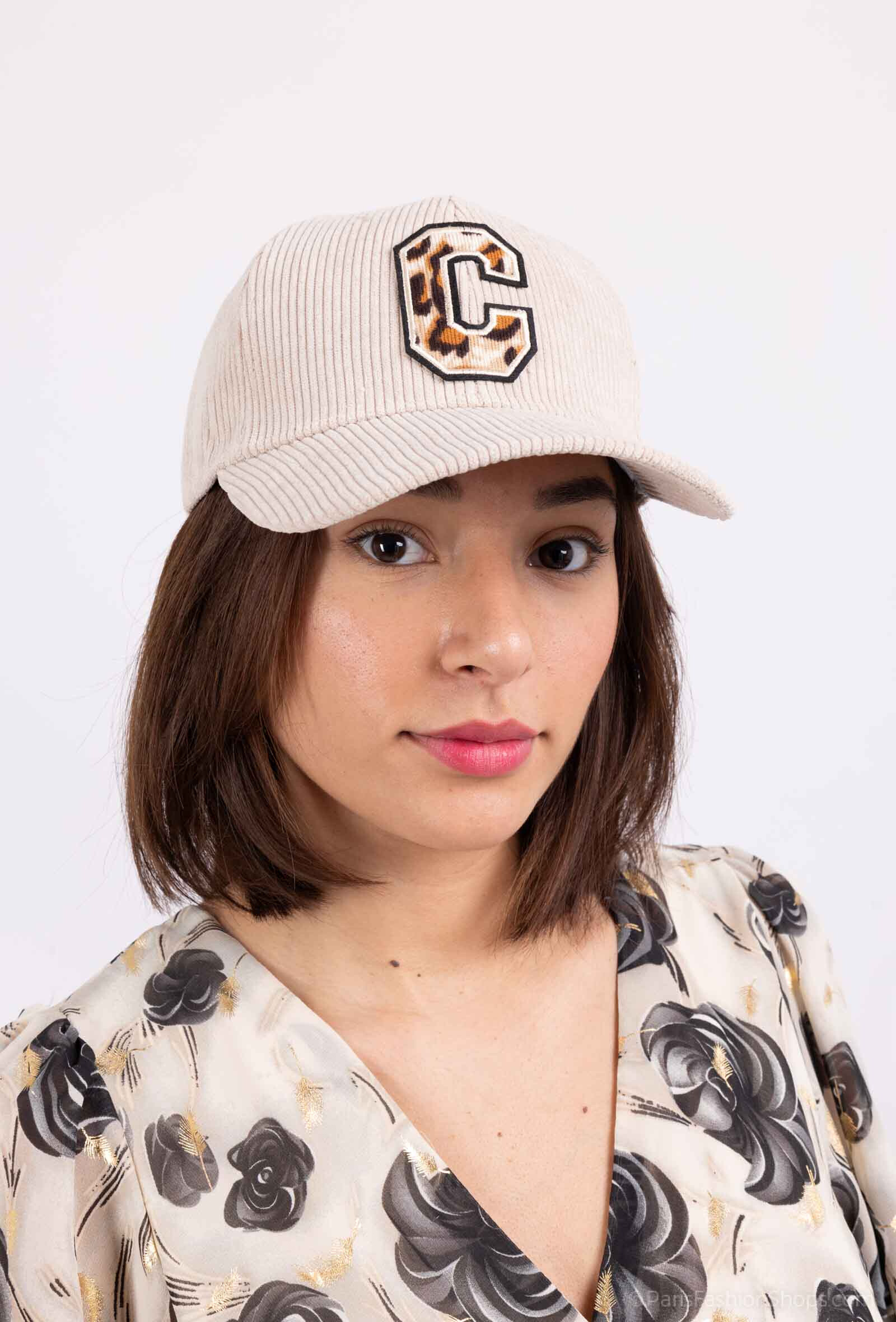 Grossiste MAR&CO Accessoires - casquettes effet velours côtelé avec c en léopard