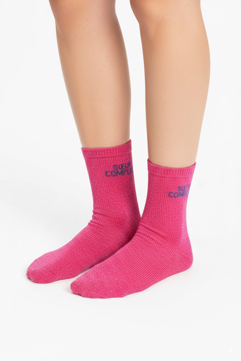 Mayorista MAR&CO Accessoires - Calcetines brillantes con estampado HERMANA CÓMPLICE