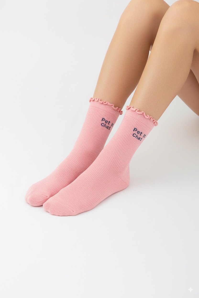 Wholesaler MAR&CO Accessoires - Shiny Socks with Little Cat Print