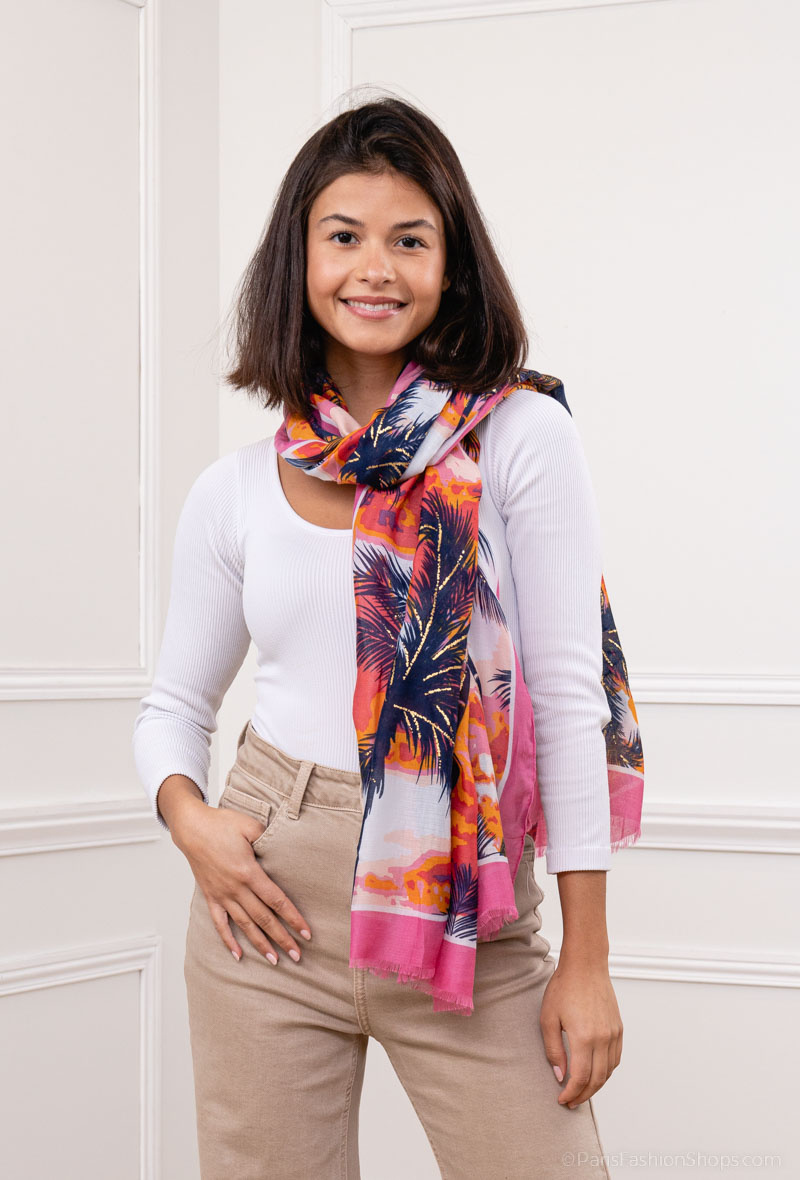 Grossiste MAR&CO Accessoires - Foulard imprimé  avec dorure