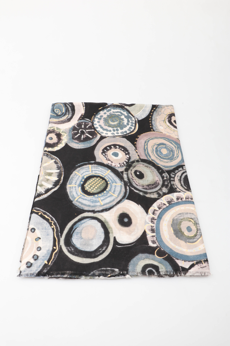 Grossiste MAR&CO Accessoires - Foulard imprimé fantaisie avec dorure