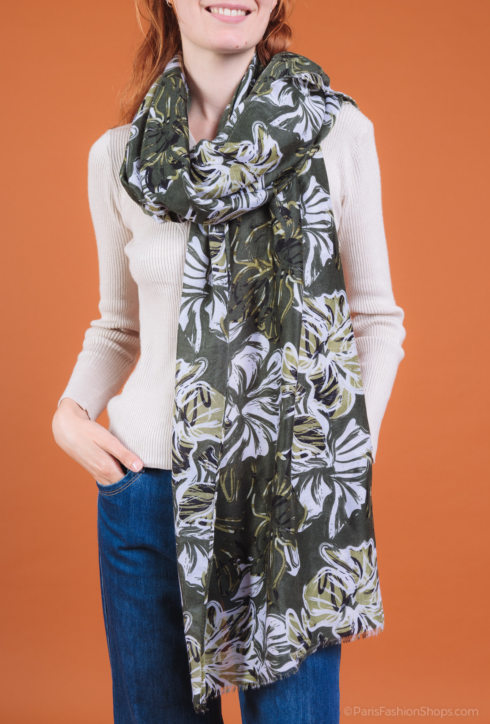 Großhändler MAR&CO Accessoires - Schal mit Blumenmuster