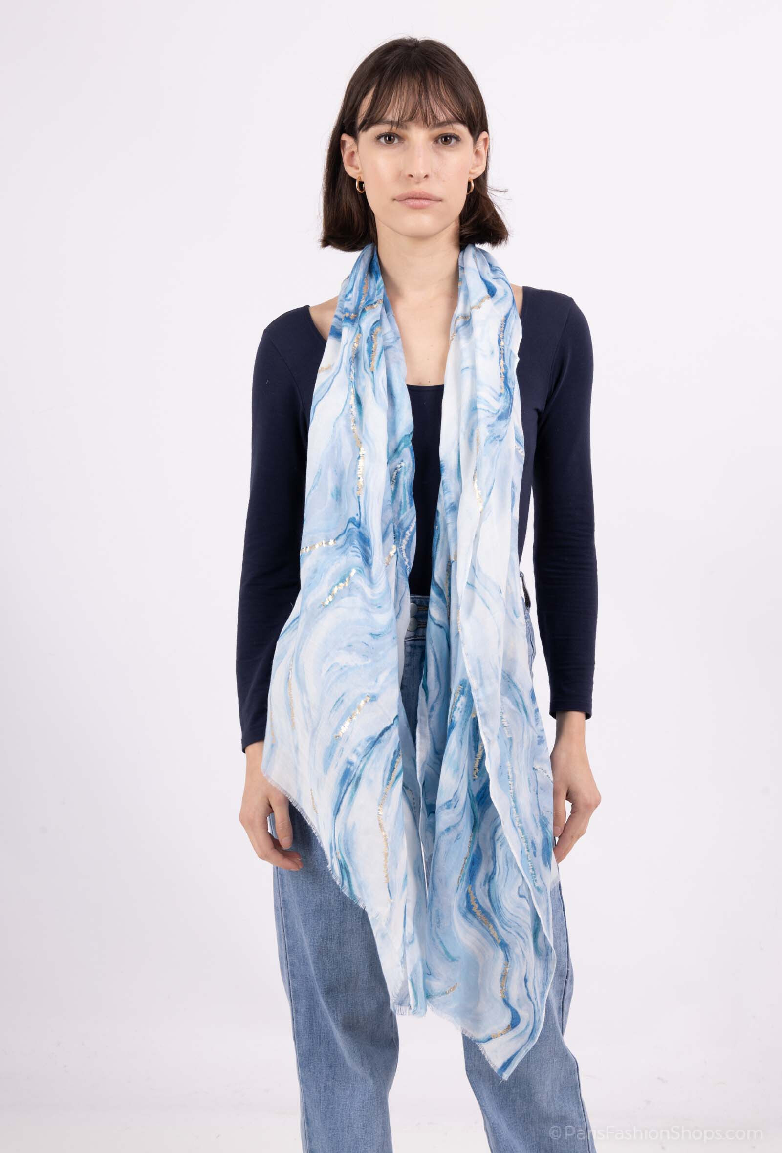 Mayorista MAR&CO Accessoires - Fular con estampado degradado y dorado