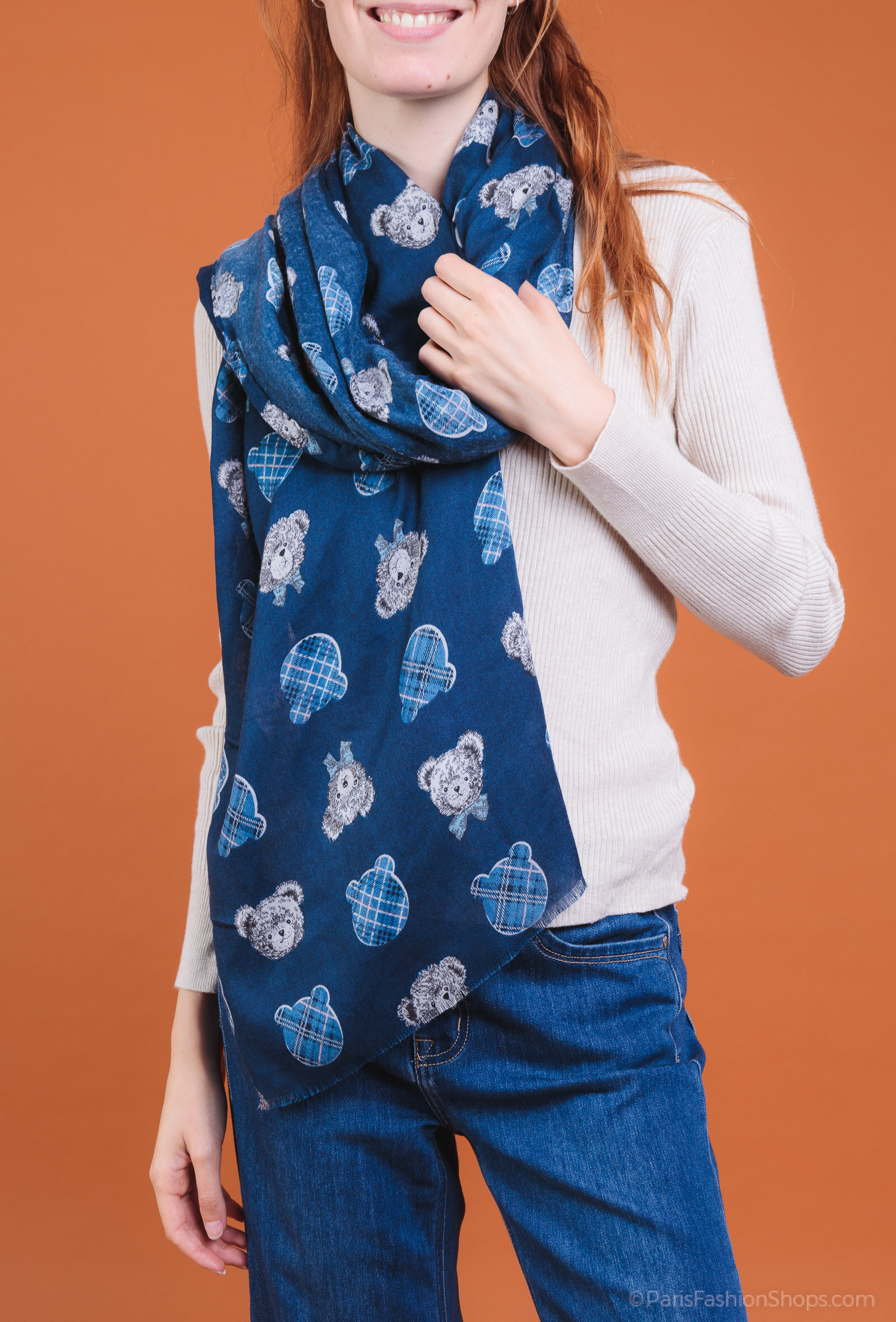Grossiste MAR&CO Accessoires - Foulard imprimé ours