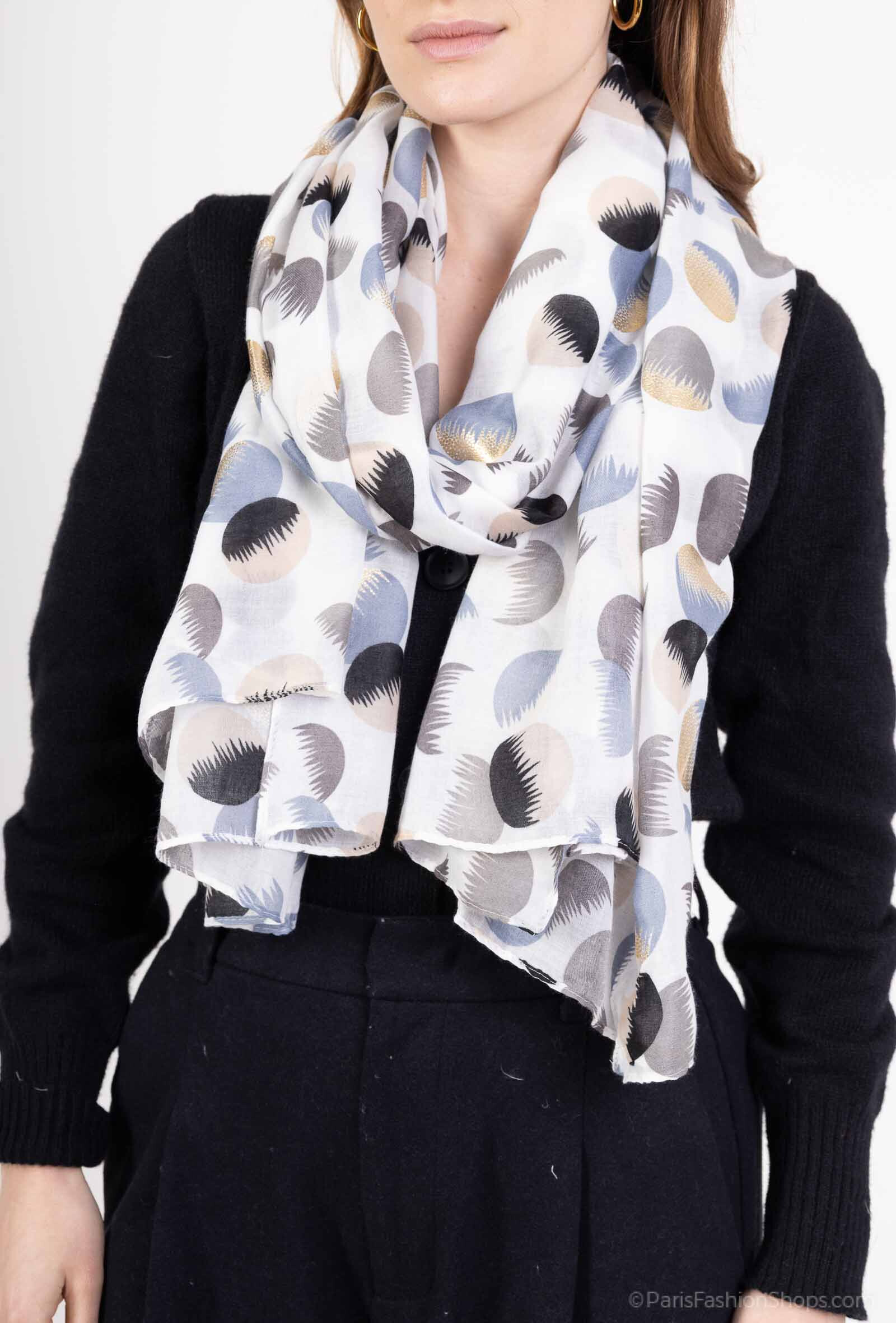 Mayorista MAR&CO Accessoires - Pañuelo redondo estampado dorado