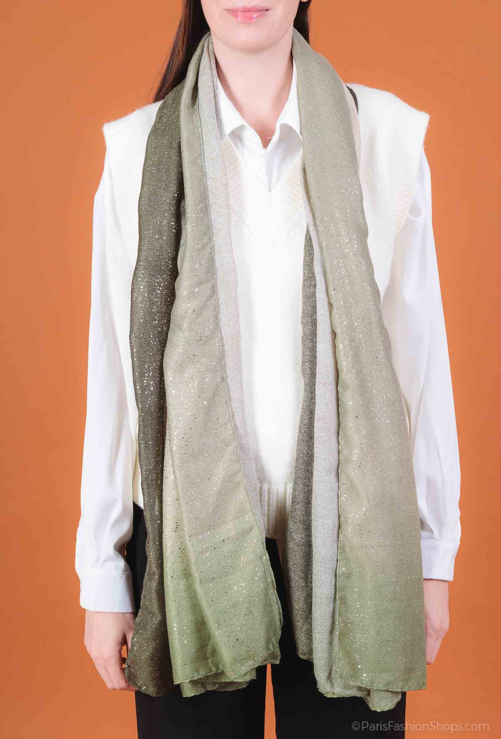 Grossiste MAR&CO Accessoires - Foulard dégradé avec dorure