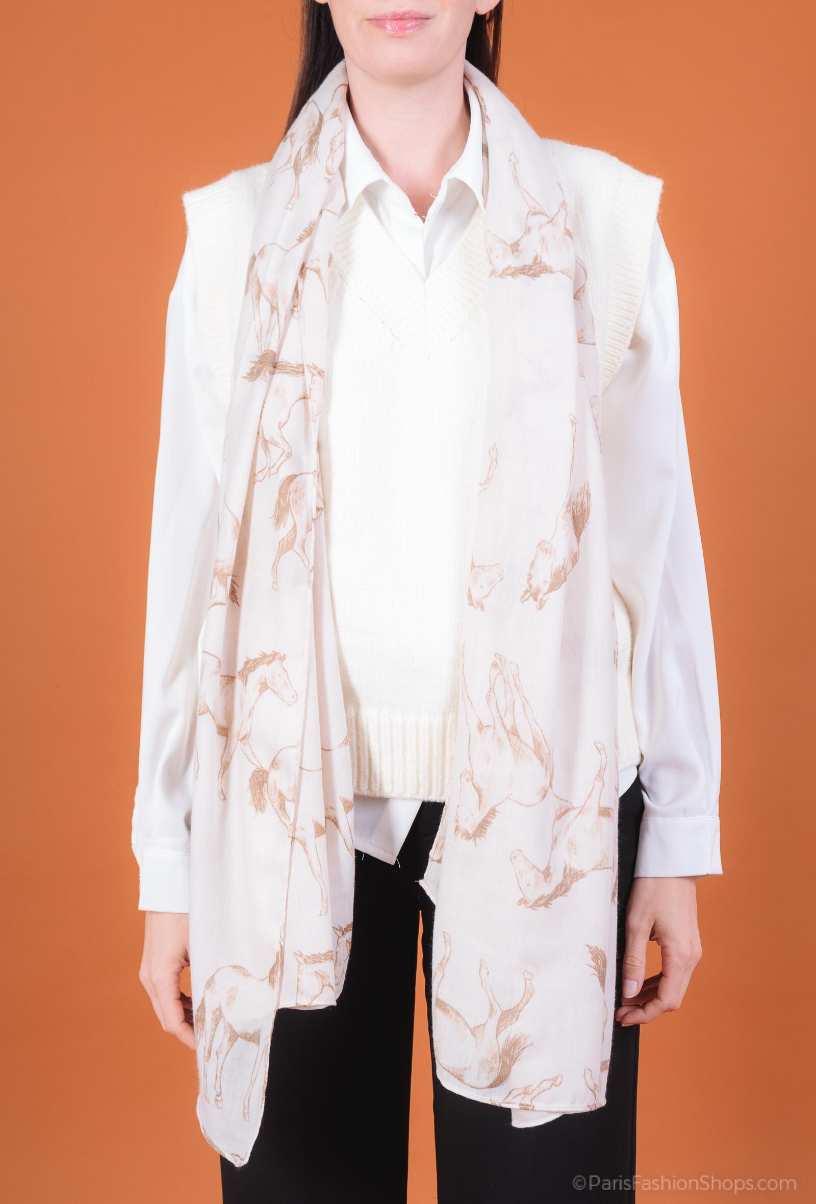 Grossiste MAR&CO Accessoires - Foulard imprimé cheval