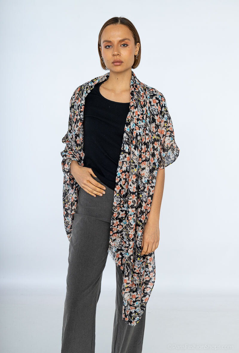Grossiste MAR&CO Accessoires - Foulard imprimé motif fleurs