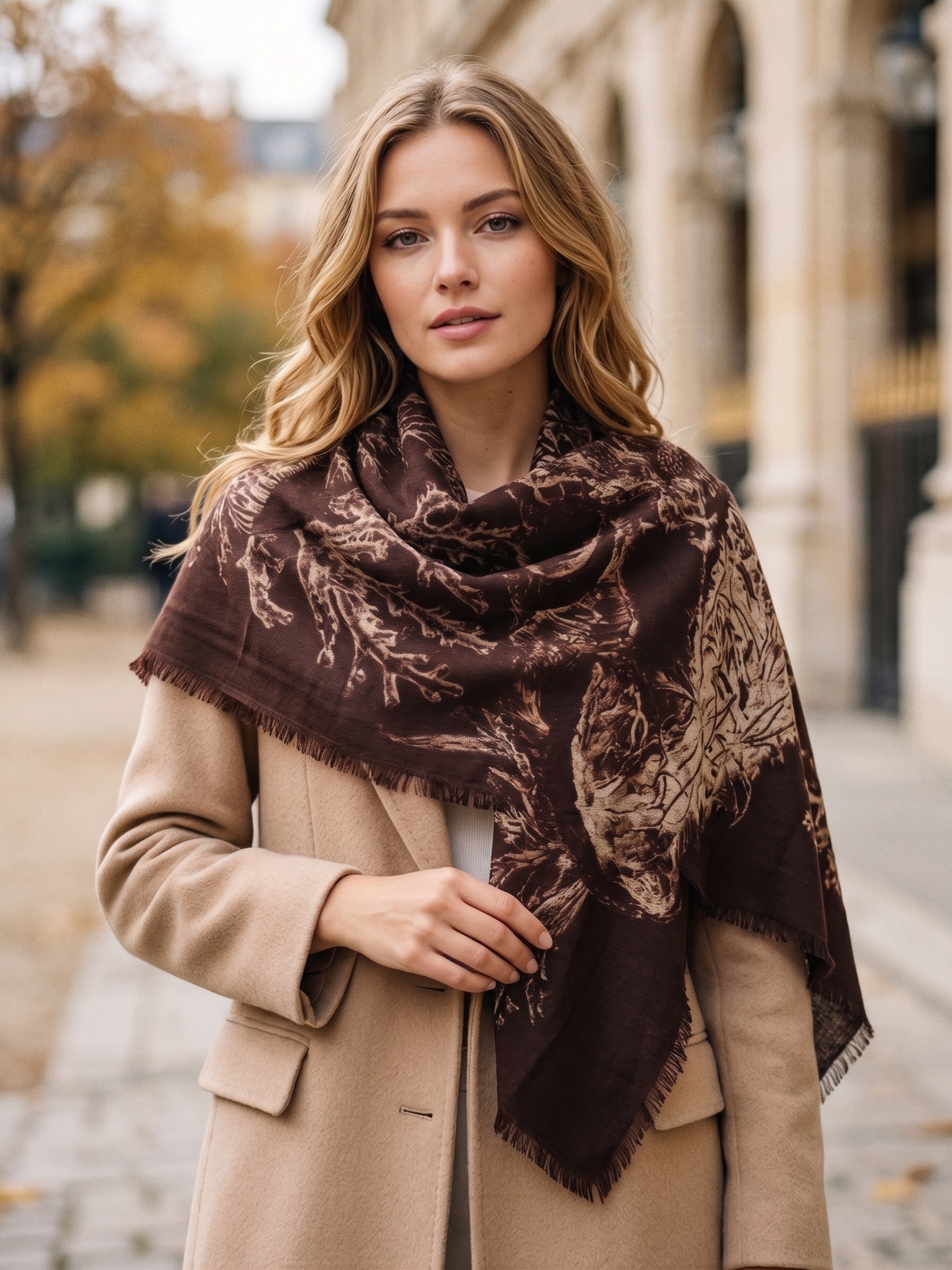 Wholesaler MAR&CO Accessoires - Printed square scarf 110*100CM