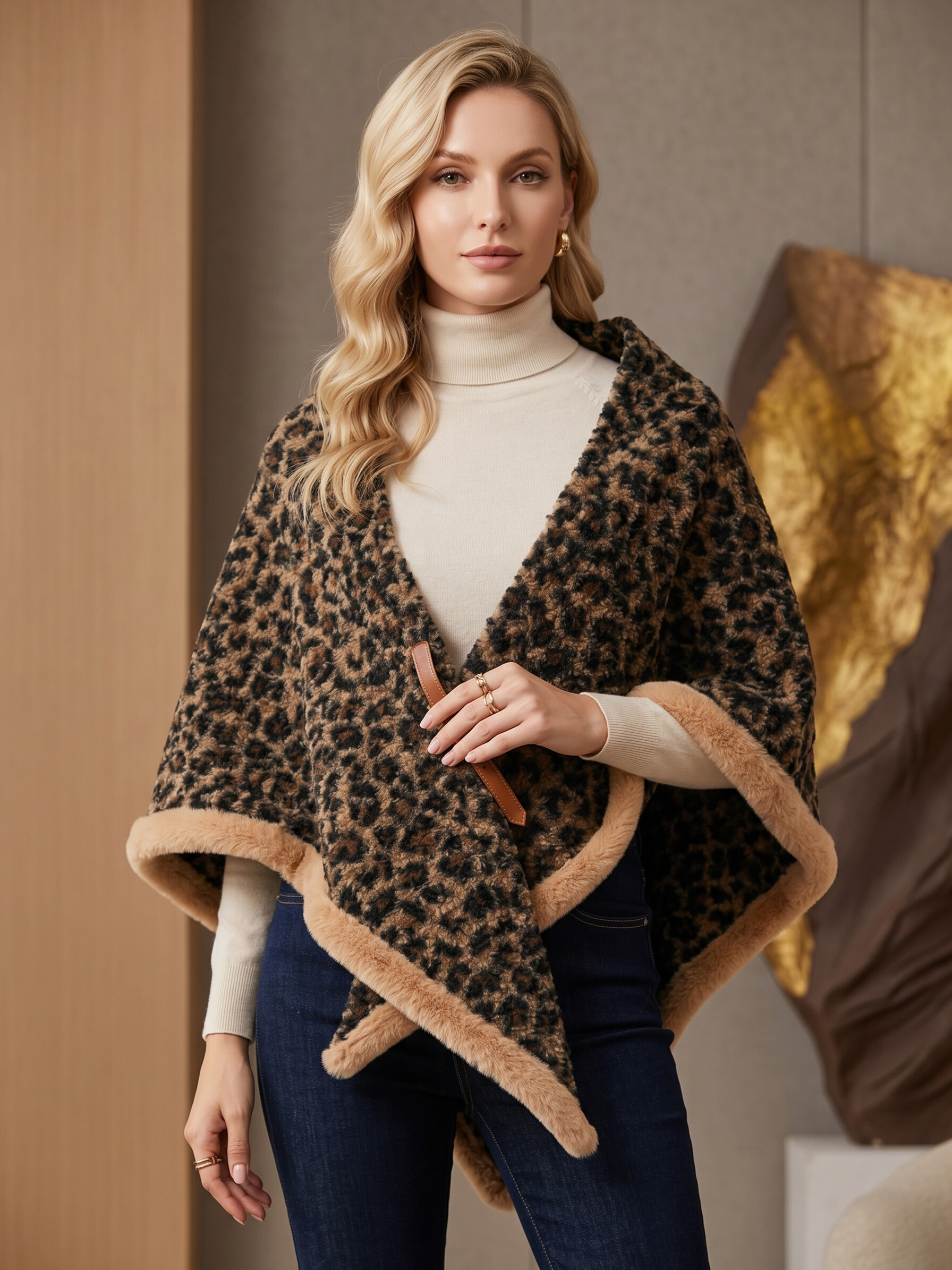 Grossiste MAR&CO Accessoires - Foulard cap imprimé léopard