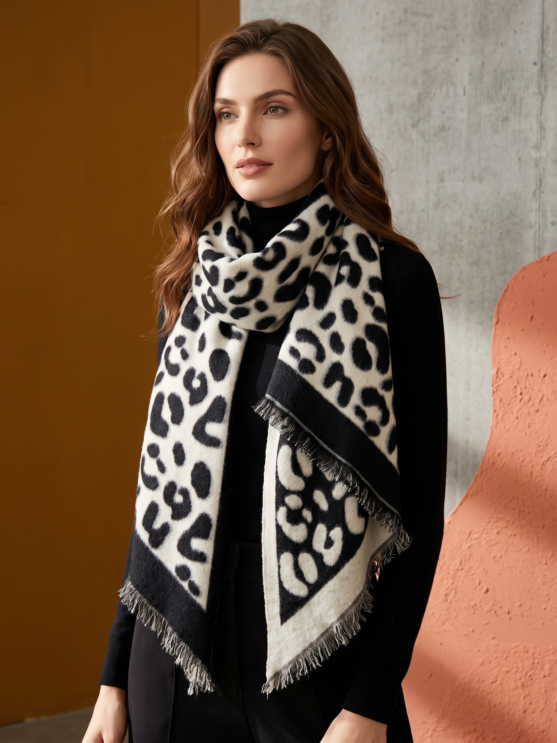 Grossiste MAR&CO Accessoires - Foulard écharpe double face 53*180CM