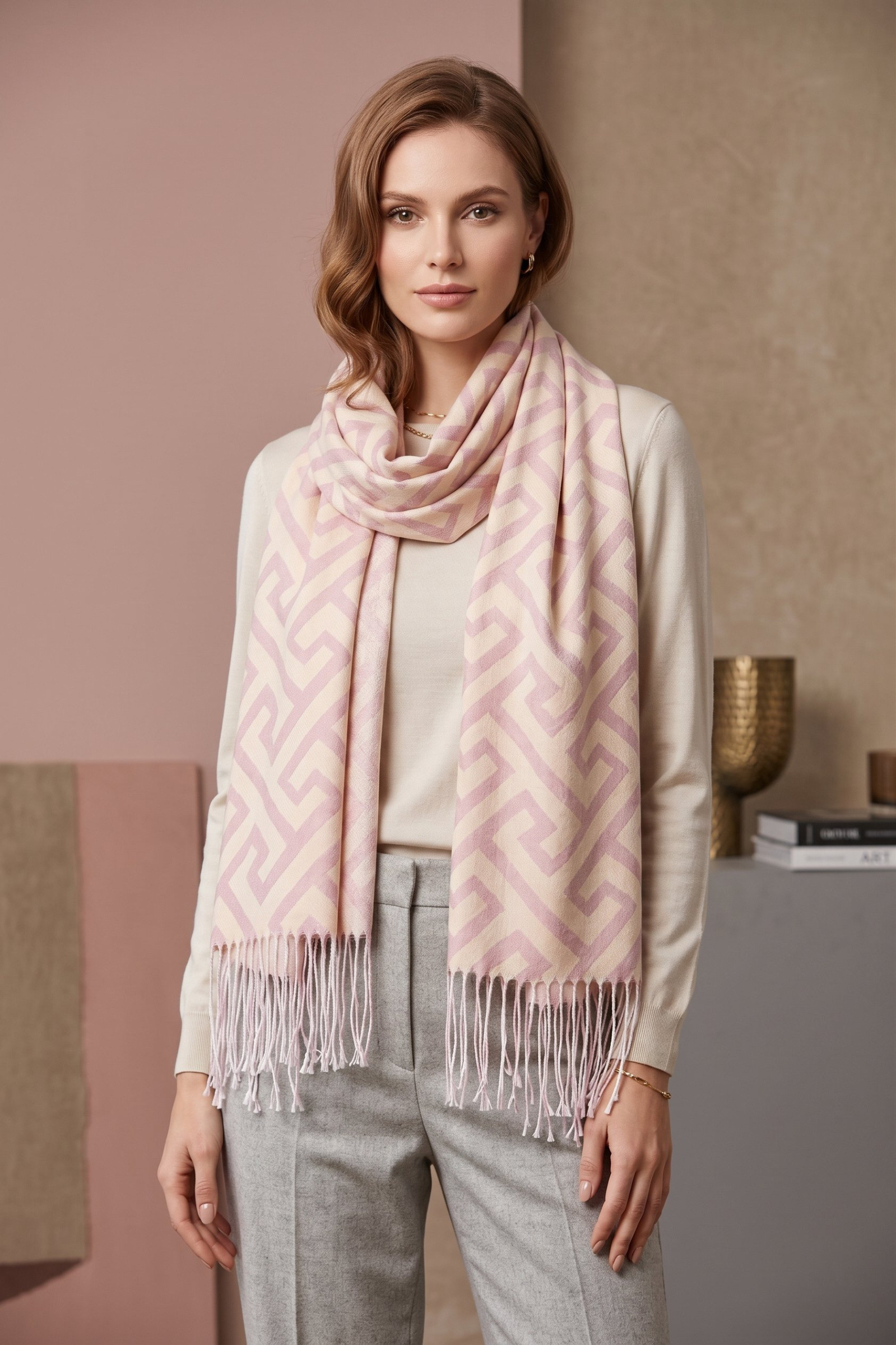 Wholesaler MAR&CO Accessoires - Shiny scarf with fringes