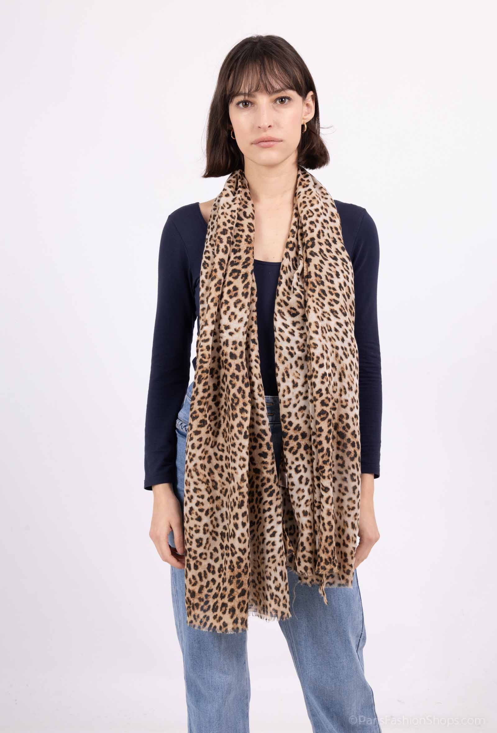 Grossiste MAR&CO Accessoires - Echarpe imprimé léopard